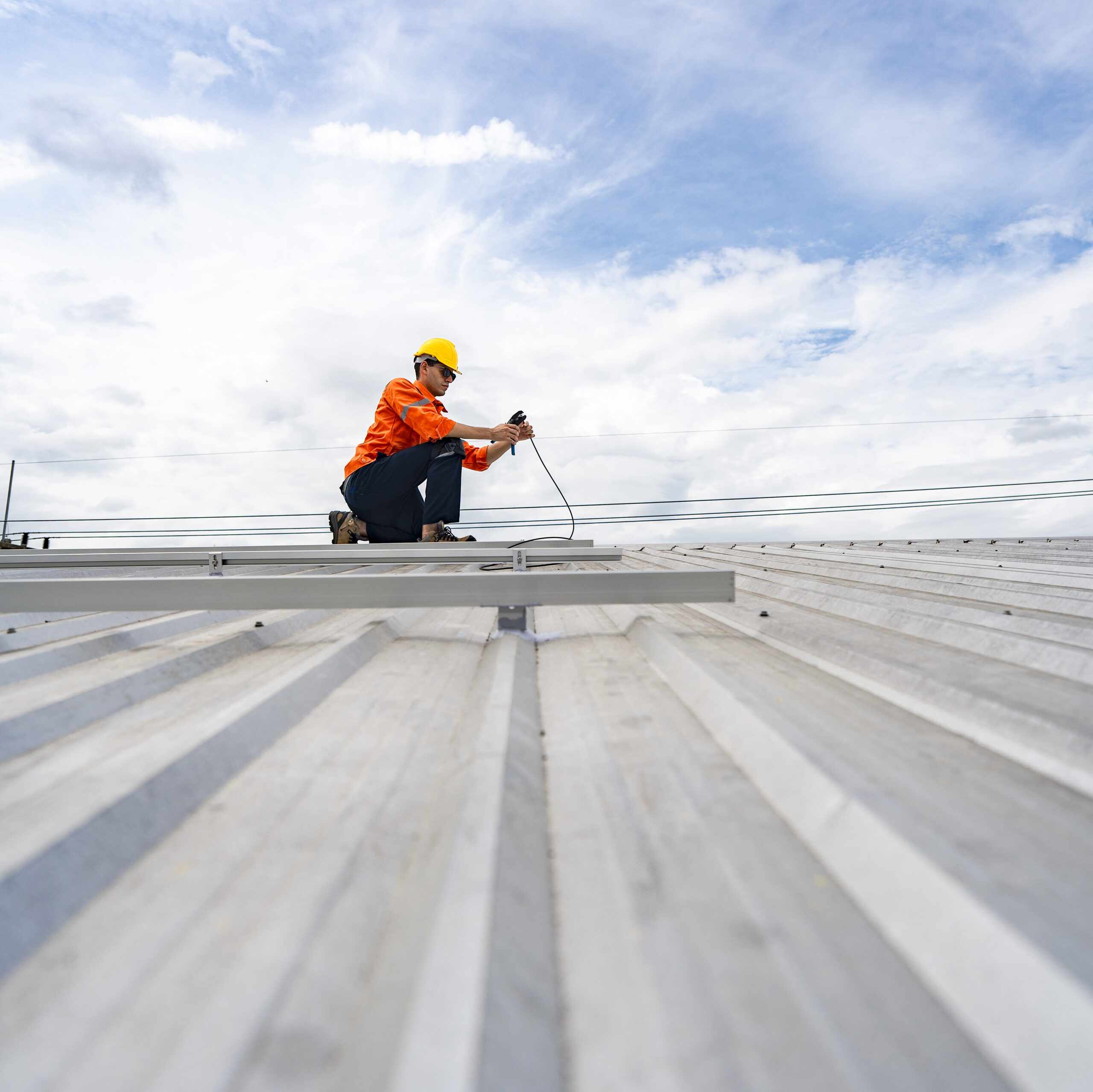 flat roofing installation crew